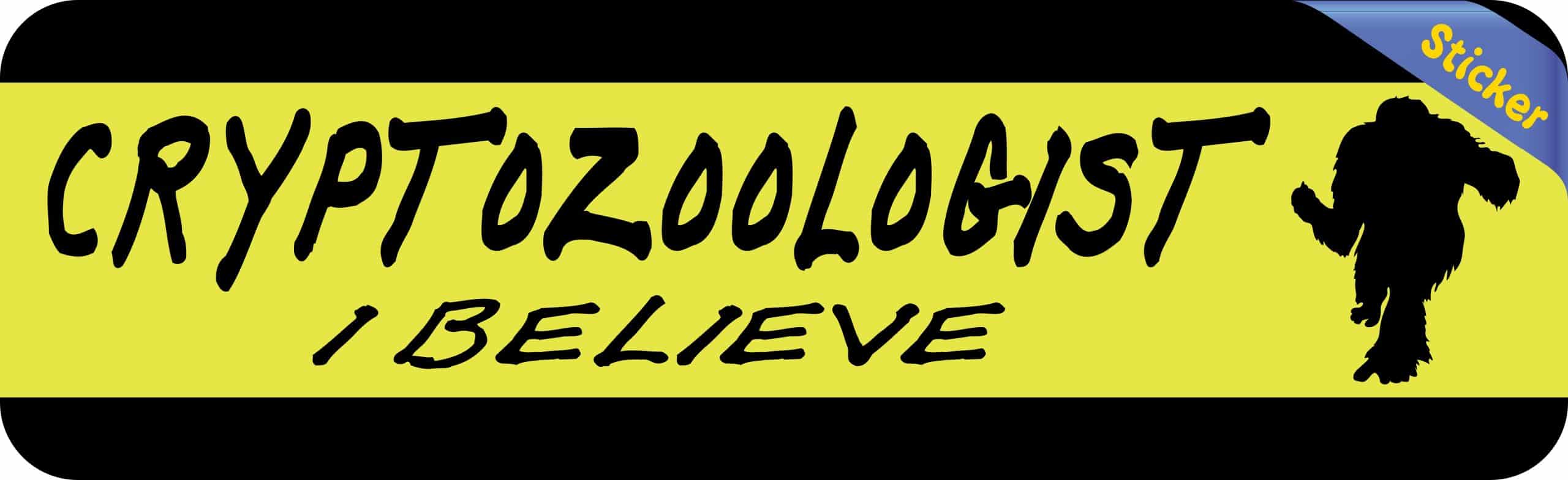10in x 3in Cryptozoologist I Believe Bumper Sticker - Image 3