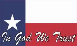 Script In God We Trust Texas Flag Magnet