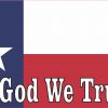 In God We Trust Texas Flag Vinyl Sticker