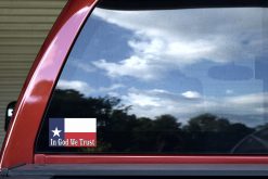 In God We Trust Texas Flag Sticker