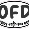 Oval OFD Obsessive Fishing Disorder Sticker