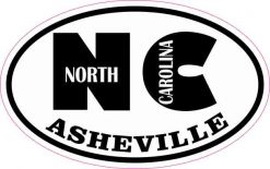 Oval NC Asheville North Carolina Sticker