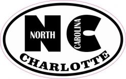 Oval NC Charlotte North Carolina Sticker