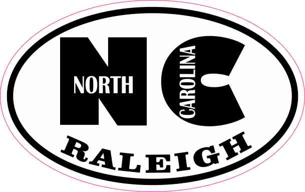Oval NC Raleigh North Carolina Sticker
