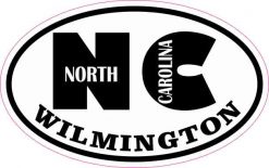 Oval NC Wilmington North Carolina Sticker