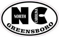 Oval NC Greensboro North Carolina Sticker