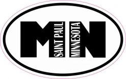 Oval MN Saint Paul Minnesota Sticker