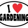 Oval I Love Gardening Sticker