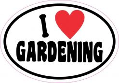 Oval I Love Gardening Sticker