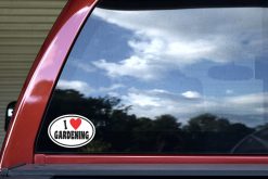 Oval I Love Gardening Sticker