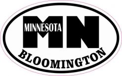 Oval MN Bloomington Minnesota Sticker