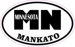 Oval MN Mankato Minnesota Sticker