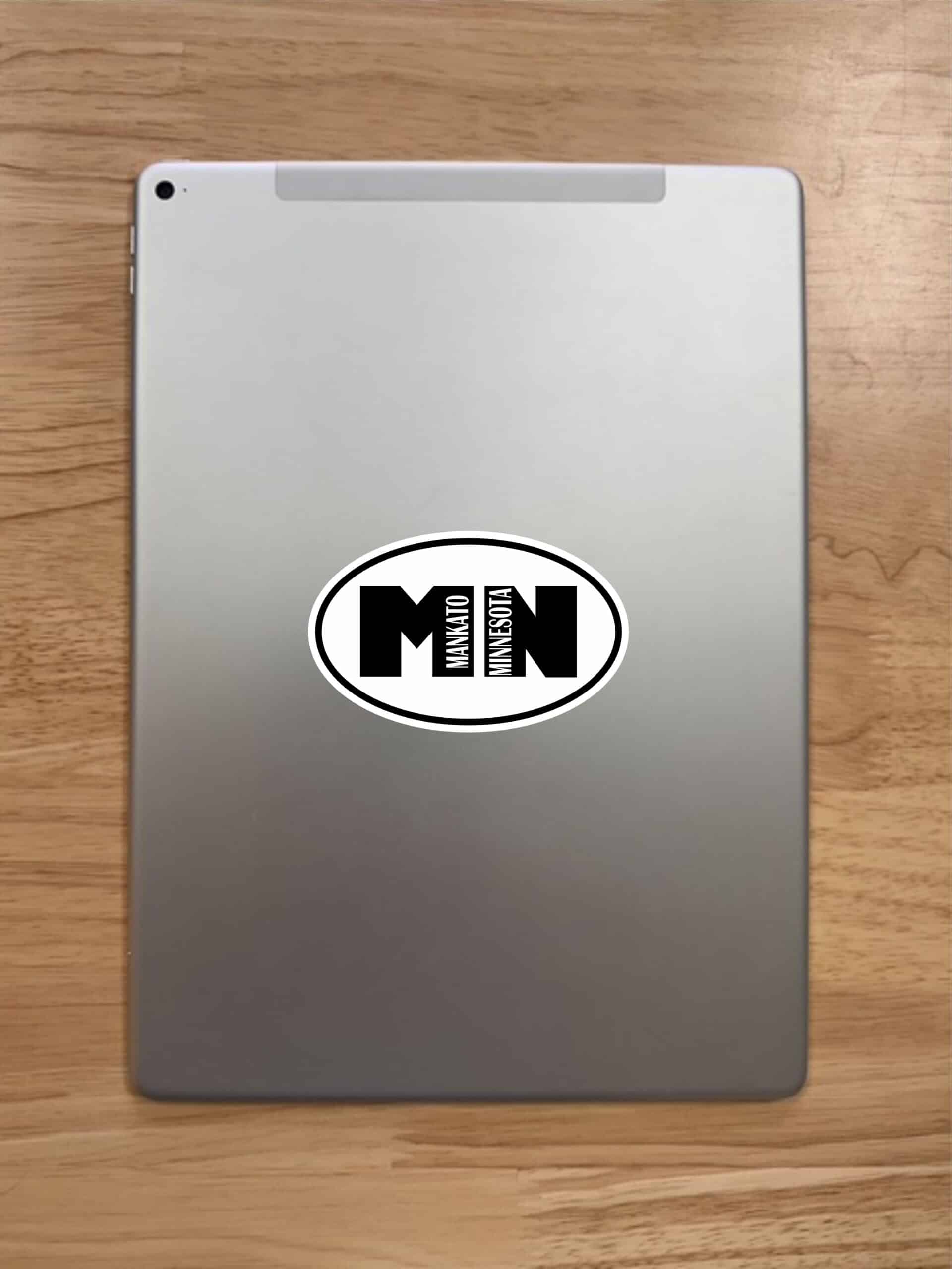4in x 2.5in Oval Mankato Minnesota Sticker