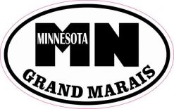 Oval MN Grand Marais Minnesota Sticker