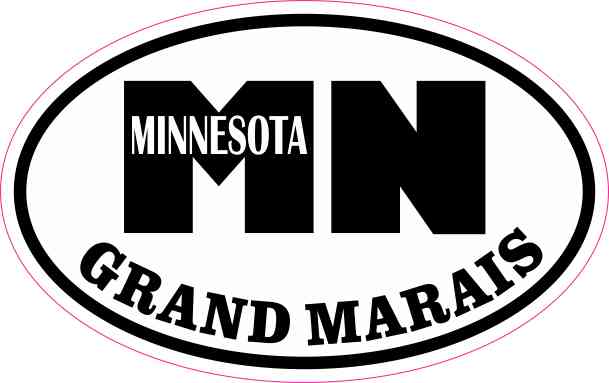 Oval MN Grand Marais Minnesota Sticker