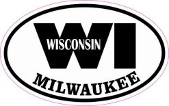 Oval WI Milwaukee Wisconsin Sticker