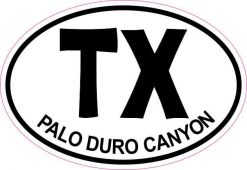 Oval Palo Duro Canyon Sticker