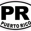 Oval PR Puerto Rico Sticker