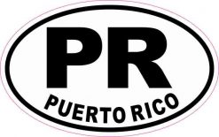 Oval PR Puerto Rico Sticker