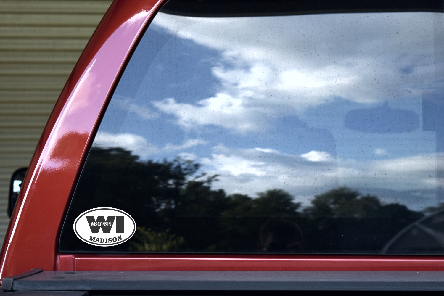 Oval WI Madison Wisconsin Sticker