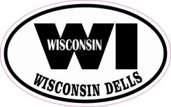 Oval WI Wisconsin Dells Sticker