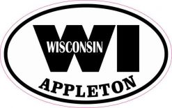 Oval WI Appleton Wisconsin Sticker
