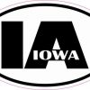 Oval IA Iowa Sticker