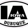 Oval IA Dubuque Iowa Sticker