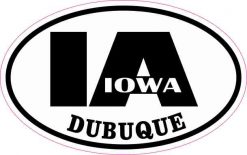 Oval IA Dubuque Iowa Sticker