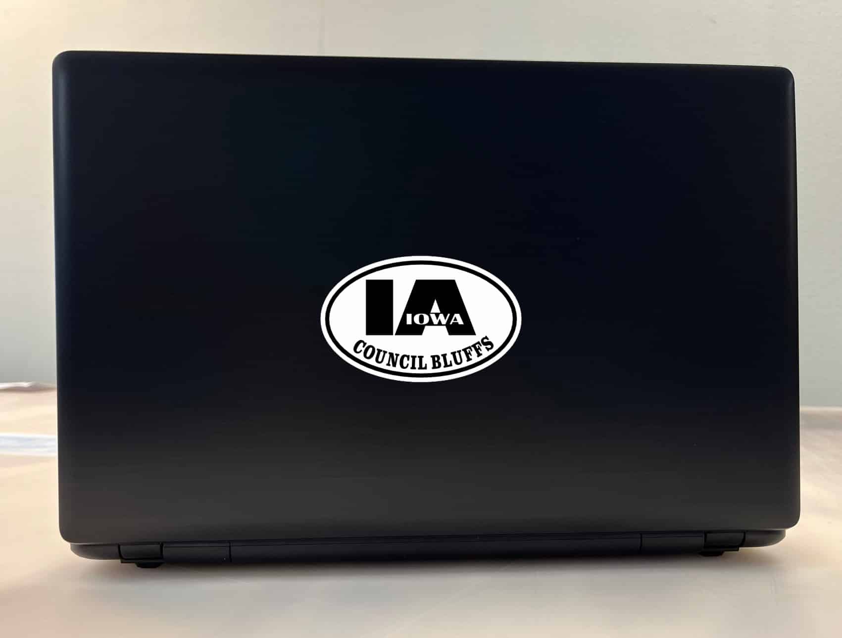 Oval IA Council Bluffs Iowa Sticker, 4 inches by 2.5 inches - Image 3