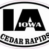 Oval IA Cedar Rapids Iowa Sticker
