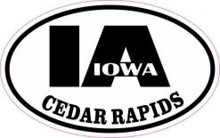 Oval IA Cedar Rapids Iowa Sticker