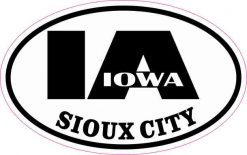 Oval IA Sioux City Iowa Sticker