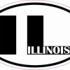 Oval IL Illinois Sticker