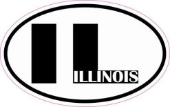 Oval IL Illinois Sticker