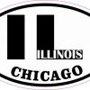Oval Chicago Illinois Sticker