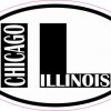 Oval IL Chicago Illinois Sticker