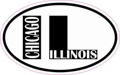 Oval IL Chicago Illinois Sticker