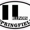 Oval IL Springfield Illinois Sticker