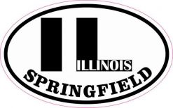 Oval IL Springfield Illinois Sticker