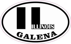 Oval IL Galena Illinois Sticker