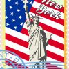US Flag New York Stamp Vinyl Sticker