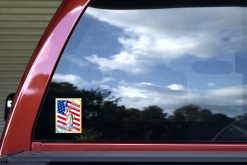 US Flag New York Stamp Sticker