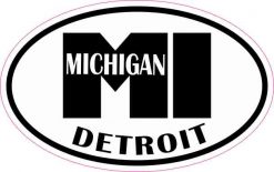 Oval Detroit MI Vinyl Sticker