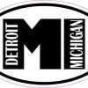 Oval MI Detroit Michigan Vinyl Sticker
