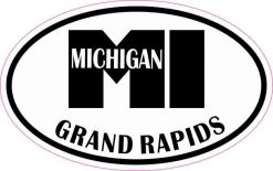Oval Grand Rapids MI Vinyl Sticker