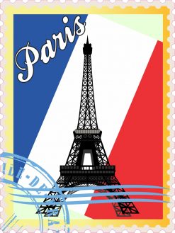 Paris Stamp Vinyl Sticker