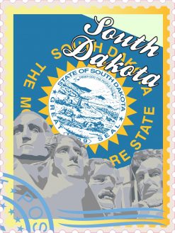South Dakota Stamp Vinyl Sticker