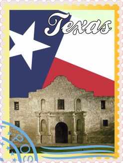 Texas Stamp Vinyl Sticker