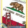 California Stamp Vinyl Sticker